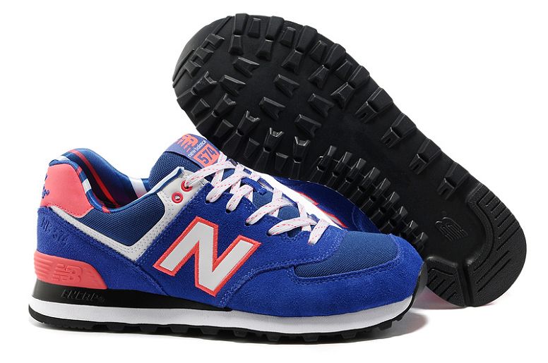 new balance wl574 bfp chaussures femme bleu vert rose